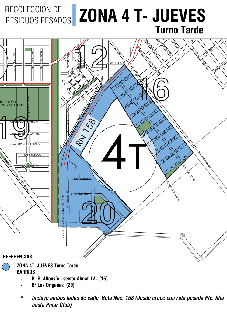 Mapa Zona 4 - Jueves Tarde